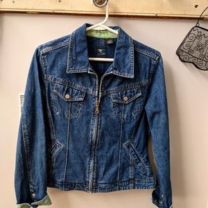 Fitted stonewash jean jacket